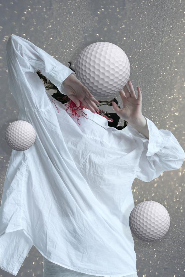 Second life collage series (3 balls)