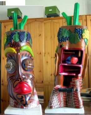 testa di cactus  fronte. Retro,  test di intelligenza per il popolo della padania