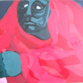 Saverio Terruso (Italia) - Orante - olio cartone - 70 x 50