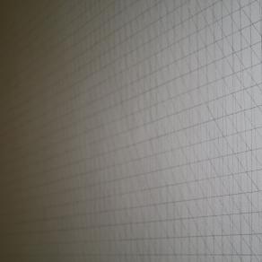 Sol Lewitt - Wall Drawing 119 Installation. Lewis Glucksman Gallery, University College Cork, Co Cork, Ireland. Assistant to Sachi Cho.
