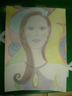 Woman with blue eyes