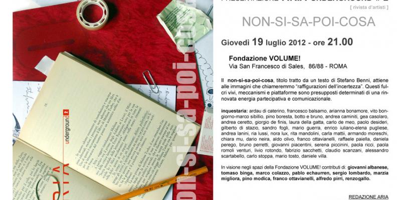 Presentazione Aria underground n.2 Presentazione Aria underground n.2