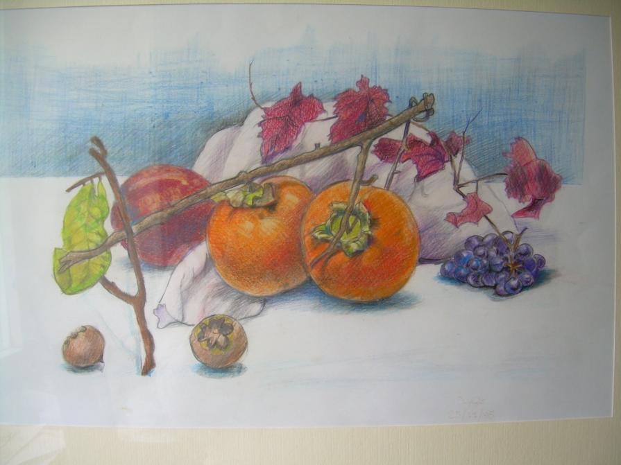 Natura morta con cachi