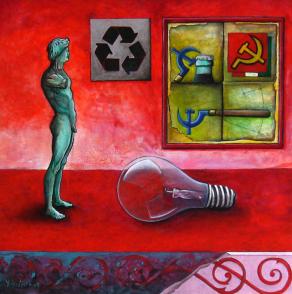 "Il genio di Leonardo: recupero di simbolo di partito."