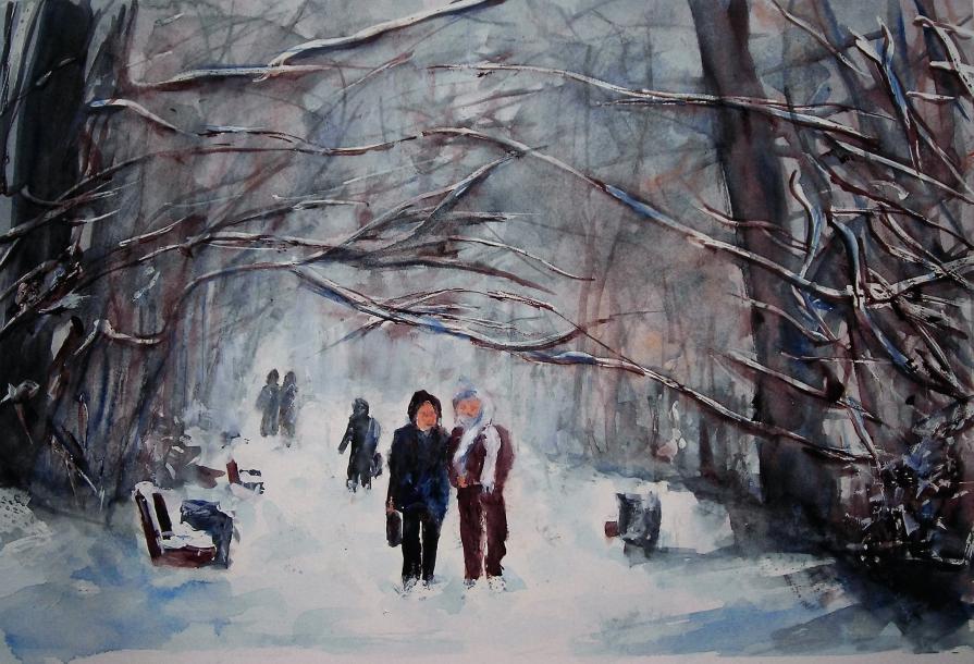 passeggiando nella neve