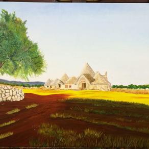Primarosa Frattini - Omaggio alla mitica Puglia - olio su tela - 70 x 50