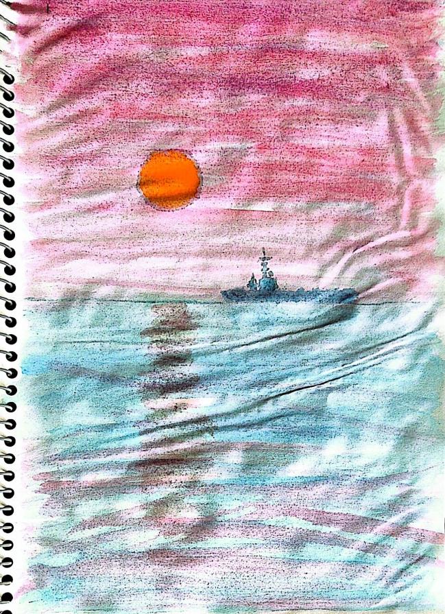 Tramonto con portaerei