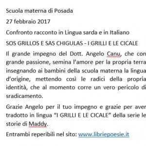 SCUOLA MATERNA -   SOS GRILLOS E SAS CHIGULAS - I GRILLI E LE CICALE - 