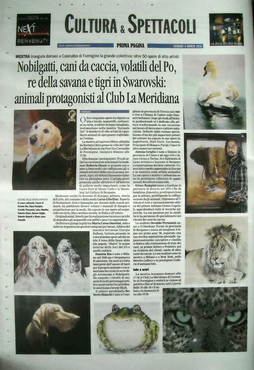 ANIMALS ART al Club La Meridiana di Modena