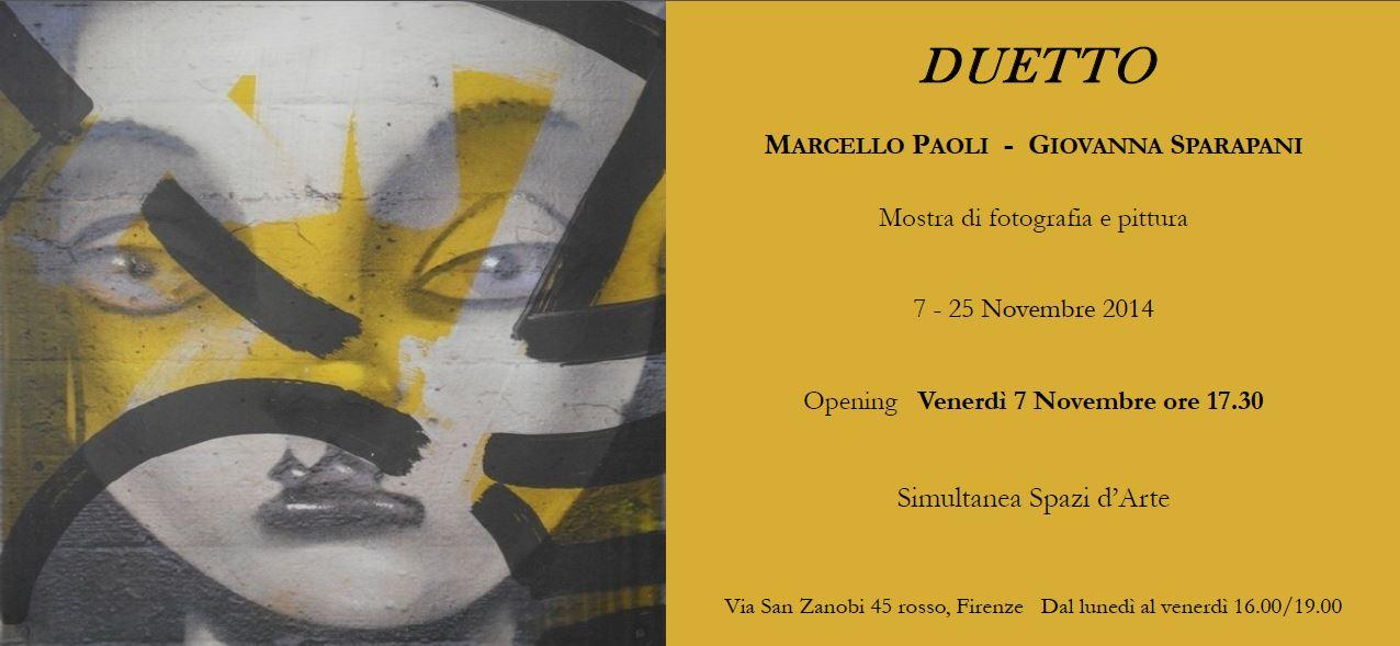 Duetto/Marcello Paoli- Giovanna Sparapani/ Mostra di fotografia e pittura 