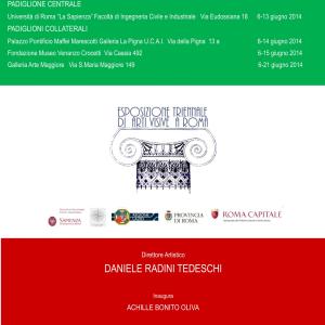 Esposizione Triennale di arti Visive - Roma 2014 Esposizione Triennale di arti Visive - Roma 2014