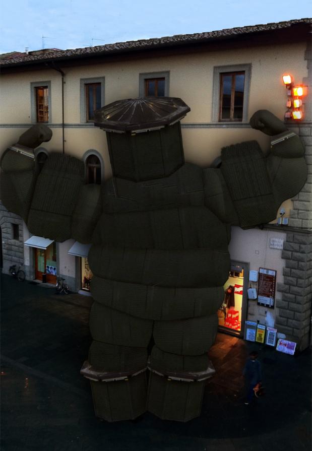 Aggressive newspaper kiosk, Corso Italia - San Giovanni Valdarno (Italy)