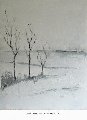 dopo la neve andando alla stazione