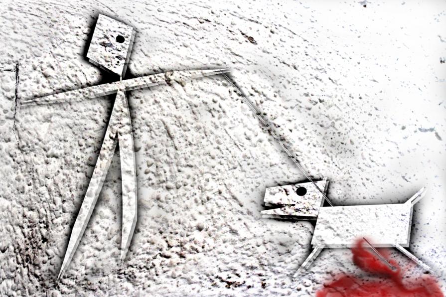 paesaggio di caccia tribale.