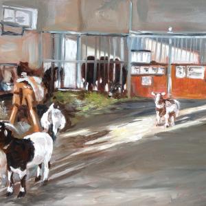 La Fattoria olio su tavola 25 x 20 cm 