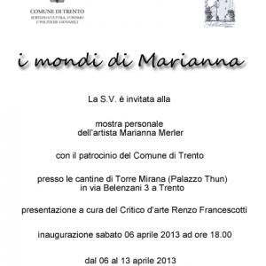 PERSONALE "I MONDI DI MARIANNA"