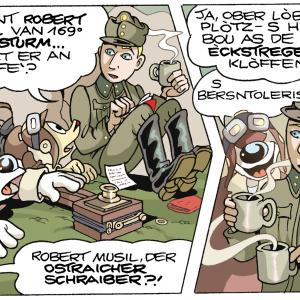 LE COMIC STRIP DI GARY E SPIKE RACCONTANO ROBERT MUSIL SUL QUOTIDIANO "L’ADIGE"