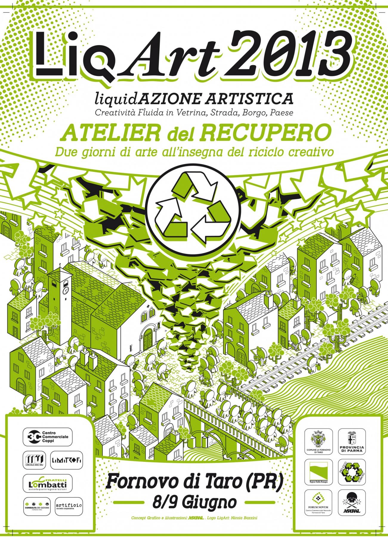 LiquidAZIONE ARTISTICA. Creatività fluida in vetrina, strada, borgo, paese