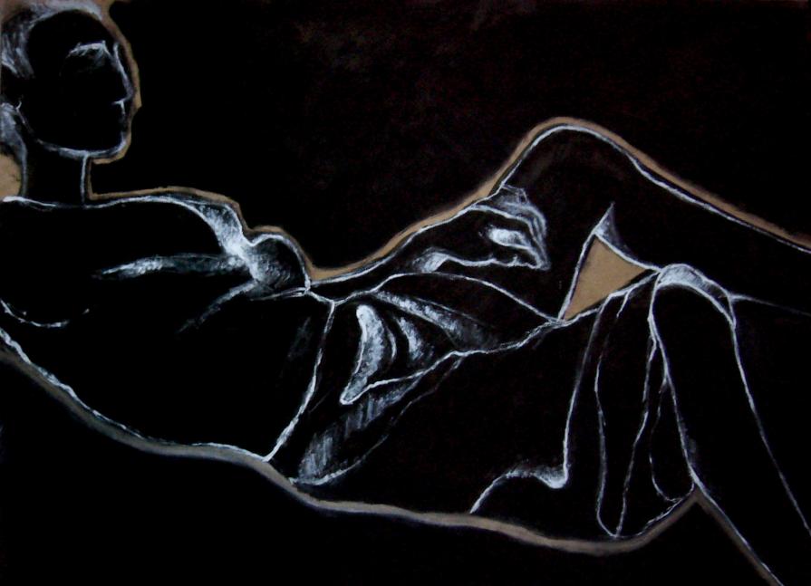 Donna con Vestito Nero