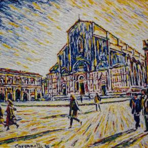 Bologna : Piazza Maggiore da palazzo Accursio