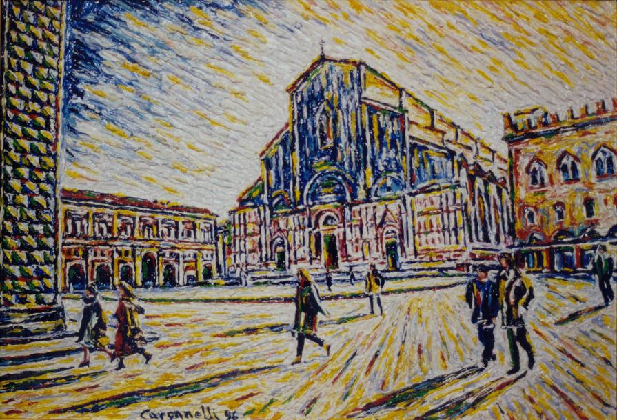 Bologna : Piazza Maggiore da palazzo Accursio