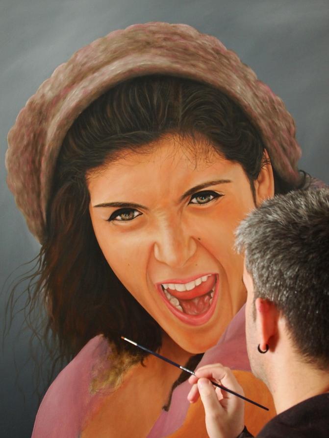 "I got you" Pintura em progresso / Painting in progress. "I got you" Pintura em progresso / Painting in progress.