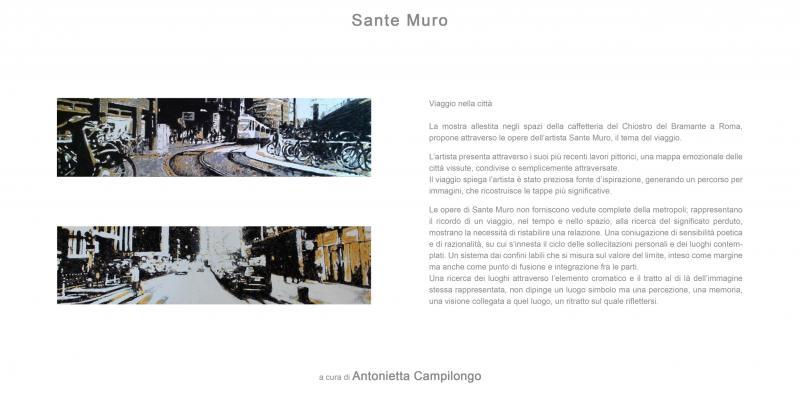 Viaggio nella città | Personale di Sante Muro