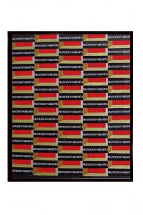 Self portrait   collage e olio su tavola  75x86   2003