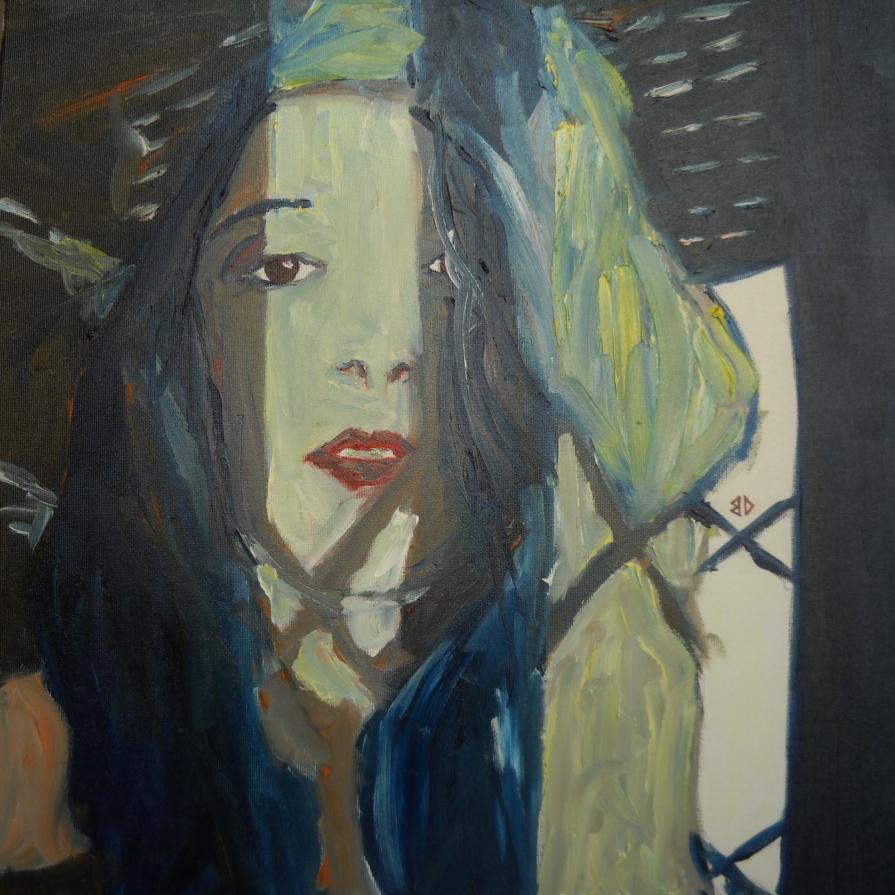 Finestra con grate e Venere blu