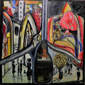 Gotico - specchio dell' anima - specchi inseriti nella tela Gotico - specchio dell' anima - specchi inseriti nella tela