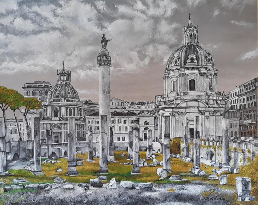 Roma - Foro Imperiale bianconero e colore 