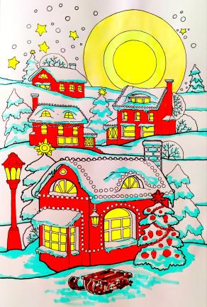 Il silenzio della neve caduta avvolge queste piccole dimore.. promettendo pace e riposo !!!