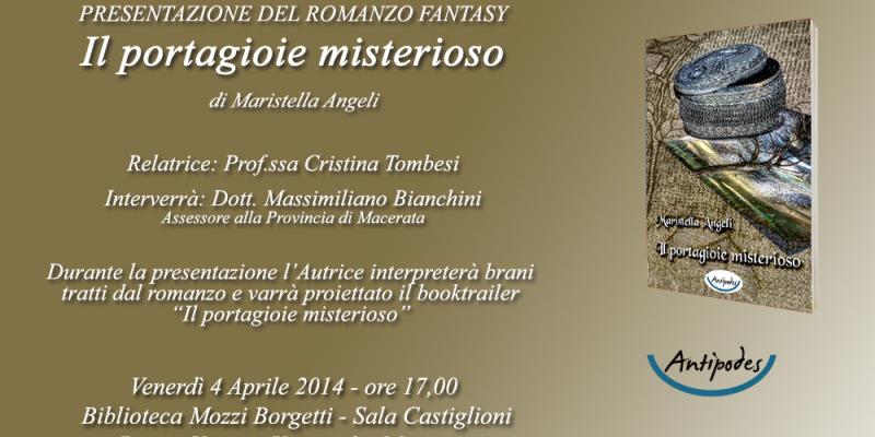 Presentazione: “Il portagioie misterioso” di Maristella Angeli
