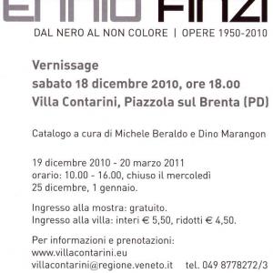 Ennio Finzi - Dal nero al non colore / Opere dal 1950 al 2010