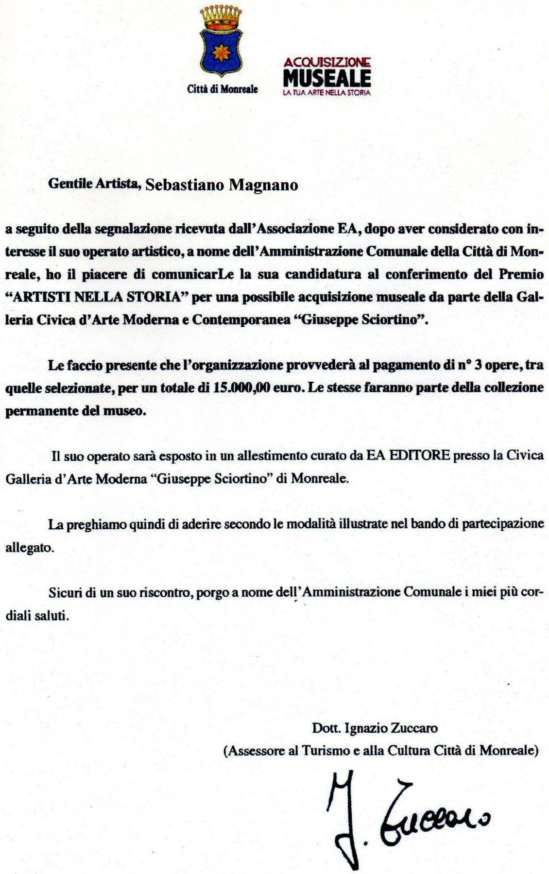 “ARTISTI NELLA STORIA”