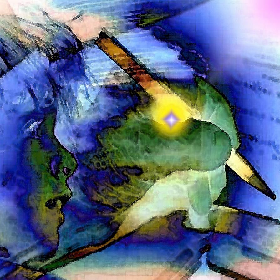 . . . Il bambino guardava la nonna che stava scrivendo la lettera. . . 