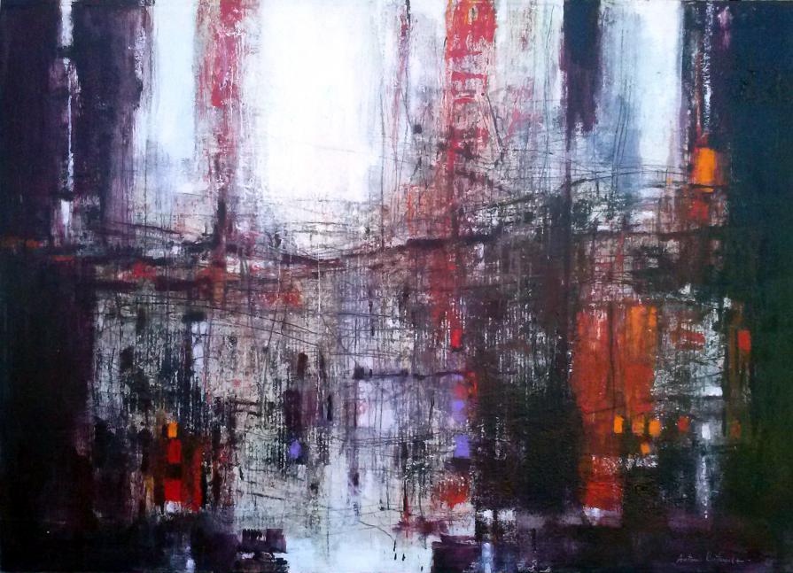 TEMPO_ tecnica mista su tela 138x98 cm_ Antonio Civitarese_2017