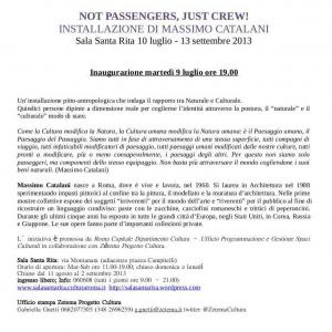 Not Passengers, Just Crew - Massimo Catalani