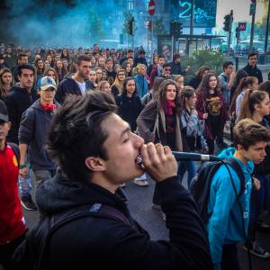Corteo studentesco contro la Riforma costituzionale e la Buona scuola Corteo studentesco contro la Riforma costituzionale e la Buona scuola