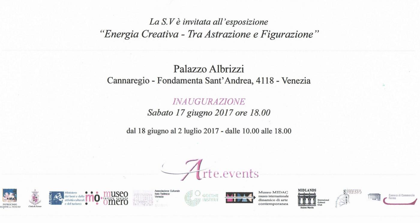 Invitation: Artistic Collective "Creative Energy - Between Abstraction and Figure", Venice