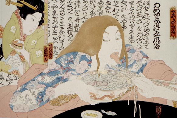 McDonald's Hamburgers Invading Japan/Geisha and Tattooed Woman McDonald's Hamburgers Invading Japan/Geisha and Tattooed Woman