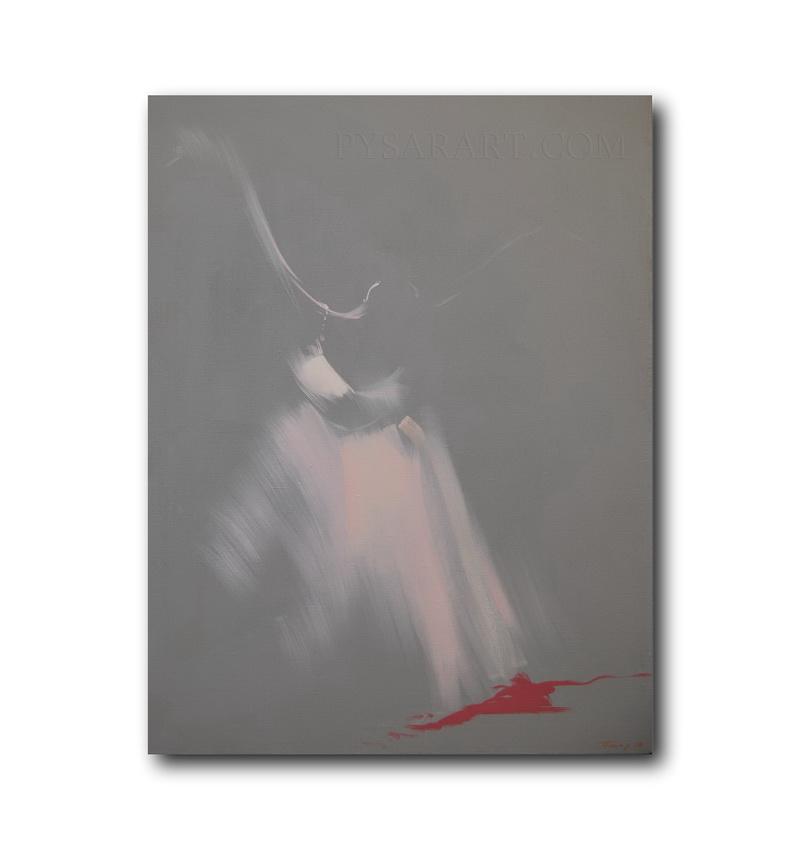 Ballet dancer painting "Harmony in Grey" from the Ballet Seires