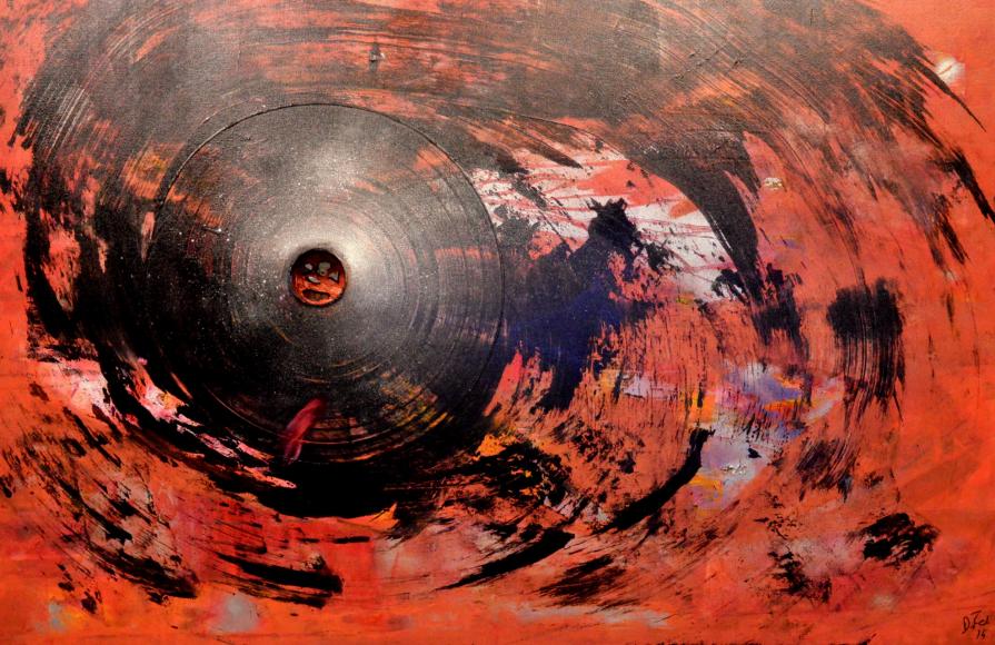 Interazioni cosmiche -serie :  specchio dell'anima  - 150x 100x 7 cm