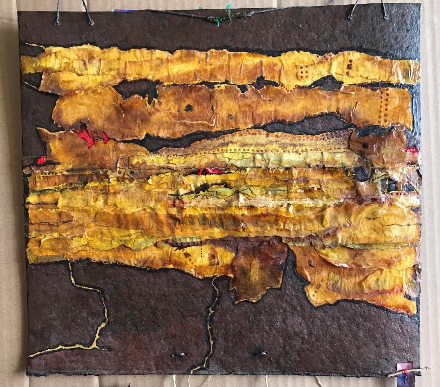 Teresa Pereyra - Memorias ancestrales - tecnica mista su cartone - 34 x 32