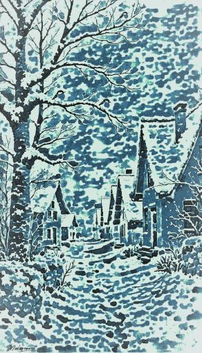 Sotto un cielo tempestoso di cobalto...il villaggio si addormenta 