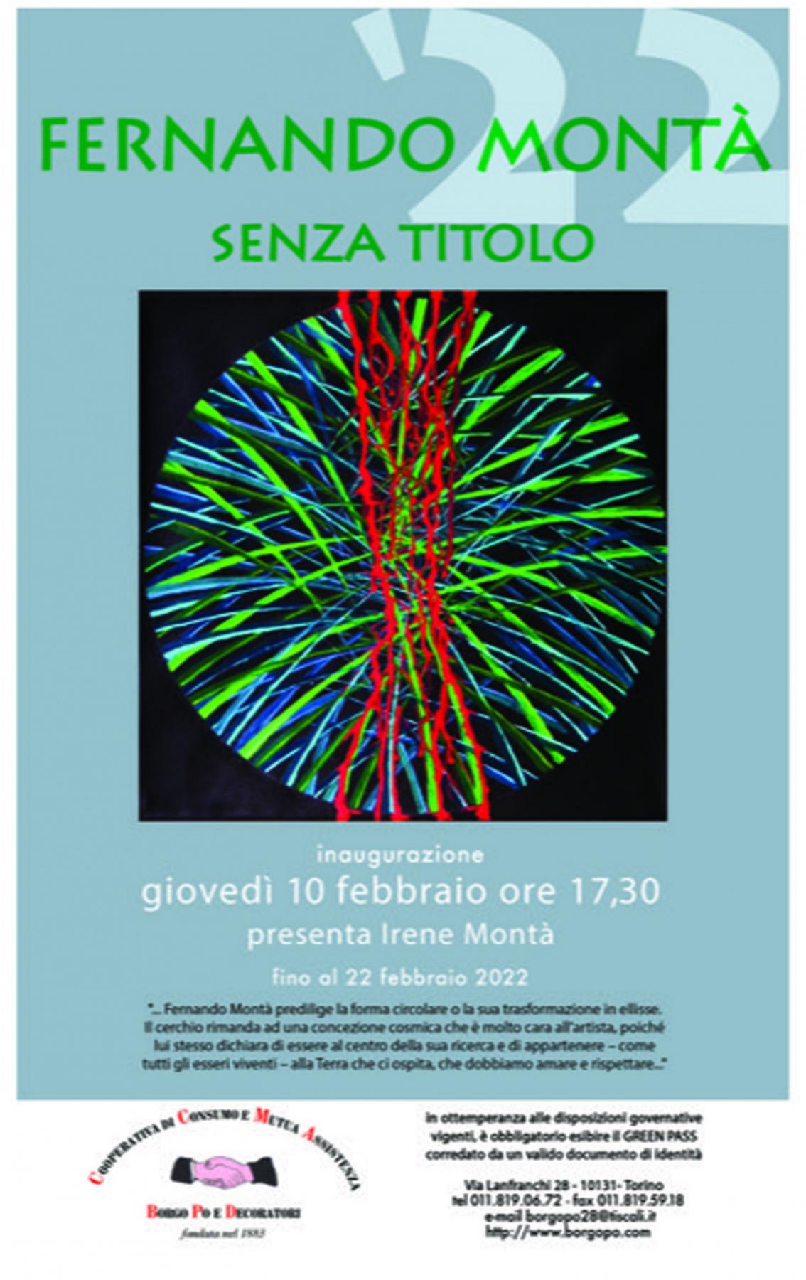 Senza Titolo - Cooperativa Borgo Po e Decoratori - Torino - presentazione Irene Montà e Alessandro Allocco