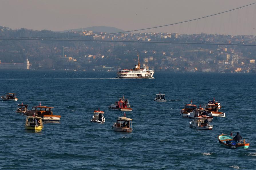 Fishermen over the Bosphorus, Istanbul