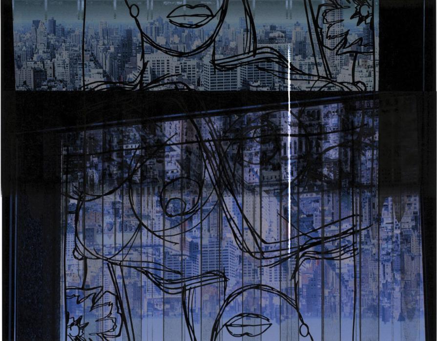 Cityscape beyond the window