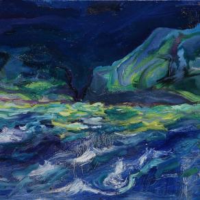 Mare notturno con monte