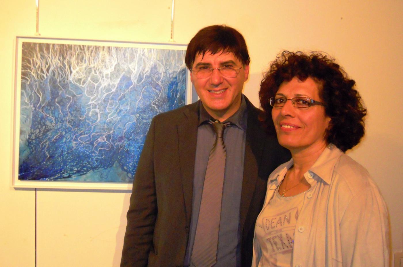 Maristella Angeli present at the inauguration of the collective "Creative Art that knows how to passionate", Falconara Marittima (AN)